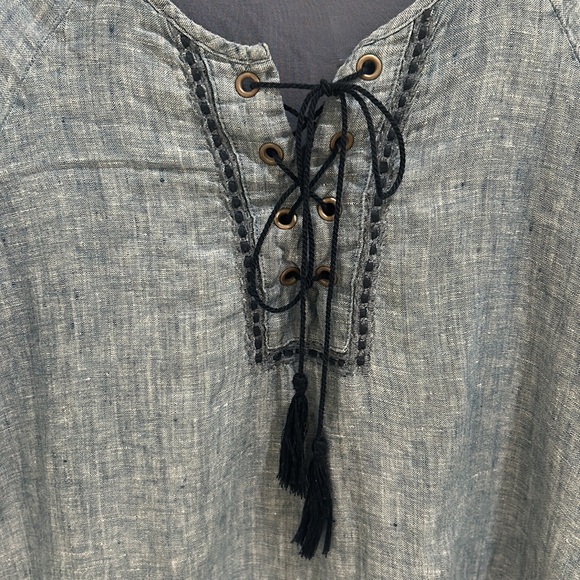 100% linen peasant style boho dress by Sanctuary - Picture 2 of 5